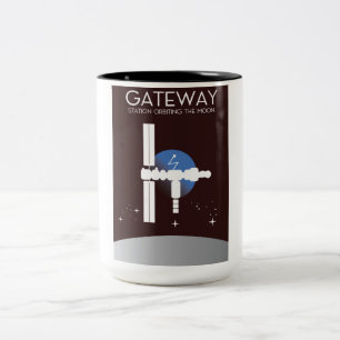 Gateway - Station som omger måne Två-Tonad Mugg