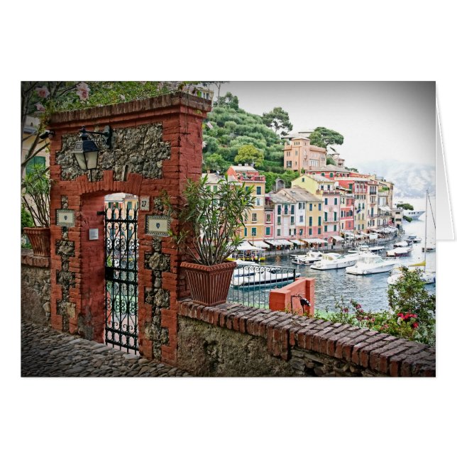 Gateway to Paradise - Portofino, Italien Hälsningskort (Framsidan Horizontal)