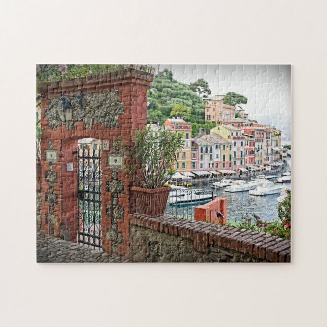 Gateway to Paradise - Portofino, Italien Puzzle Pussel (Horisontell)