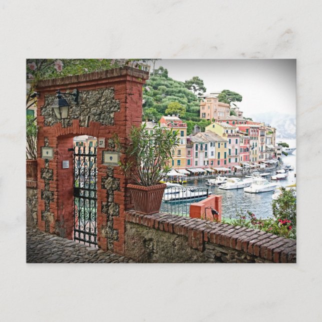 Gateway to Portofino, Italia Postcard Vykort (Framsida)