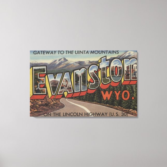 Gateway to Uinta Mountains - Evanston, WY Canvastryck (Framsida)