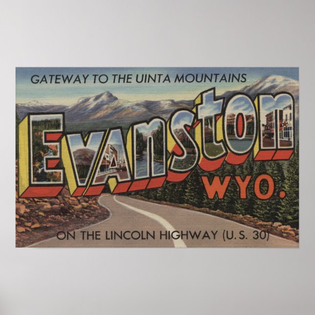 Gateway to Uinta Mountains - Evanston, WY Poster (Framsidan)