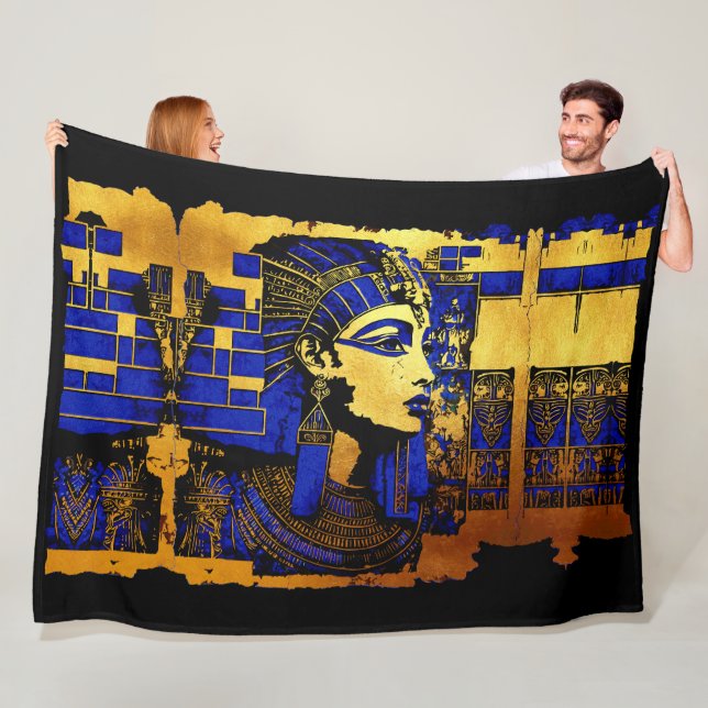 Gåtfulla egyptiska faraoniska manuskript fleecefilt (På plats)