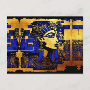 Gatfulla egyptiska faraoniska manuskript vykort