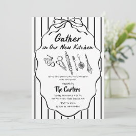 Gather in Our New Kitchen Housewarming Inbjudningar