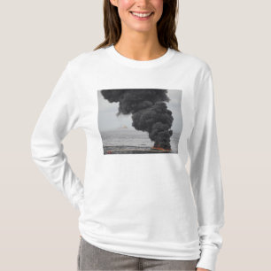 Gathered koncentrerade olje- brännskador tee shirt