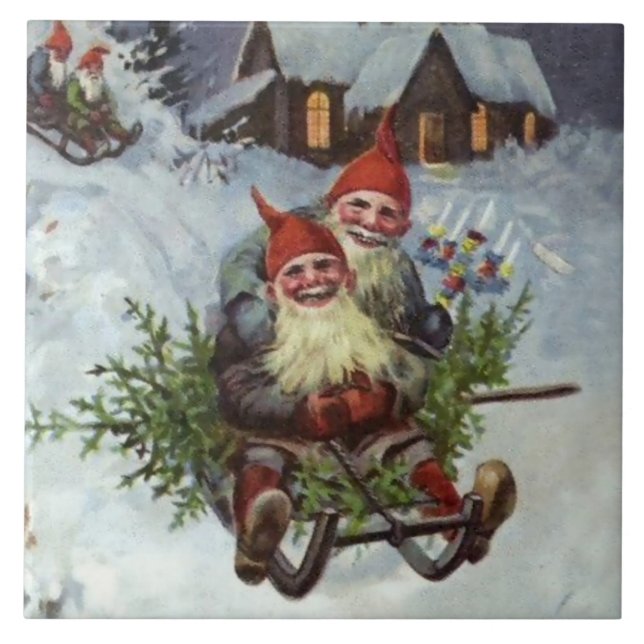 "Gathering Gräs Boughs" av Jenny Nystrom Kakelplatta (Framsidan)