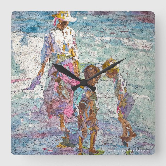 Gathering Light Fyrkantig Klocka (Framsida)