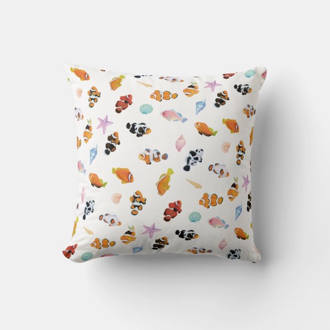 Gathering of Clownfish | Ocean Art Design Kudde (Framsida)