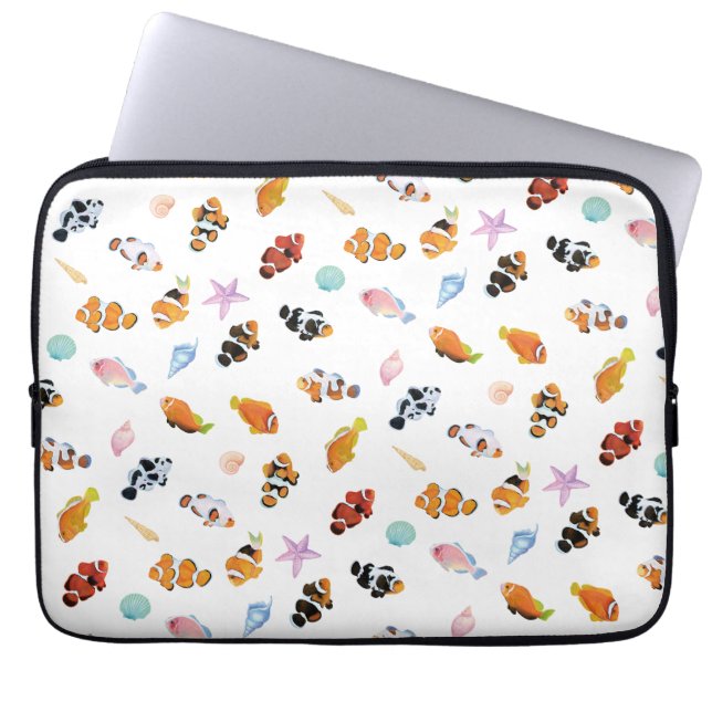 Gathering of Clownfish | Ocean Art Design Laptop Fodral (Framsidan)