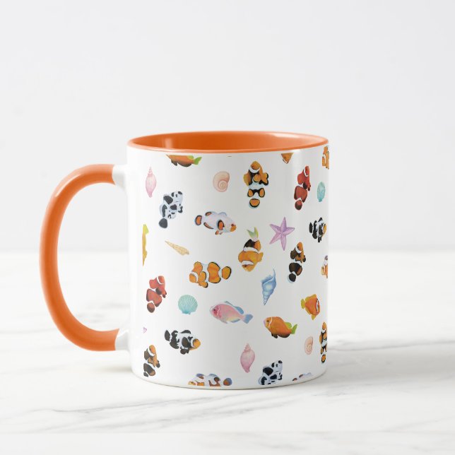 Gathering of Clownfish | Ocean Art Design Mugg (Vänster)