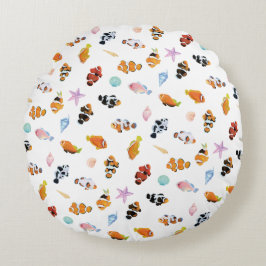 Gathering of Clownfish | Ocean Art Design Rund Kudde