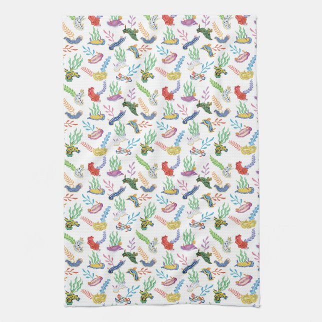 Gathering of Nudibranchs | Ocean Art Design Kökshandduk (Vertikal)