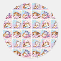 Gatito de Sueños Classic Round