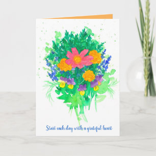 Gatitude Encouragement Bouquet Positive Ord Kort