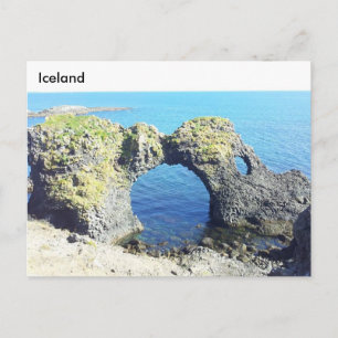 Gatklettur Stone Arch, Arnarstapi, Island Vykort
