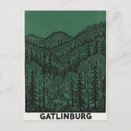 Gatlinburg Linjedrawing Vykort