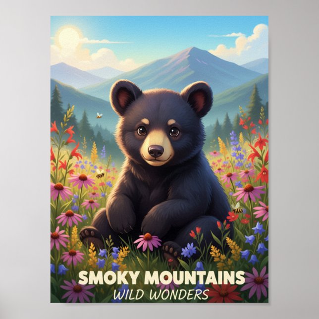 Gatlinburg Smokey Mountains Vilda Under Poster (Framsidan)