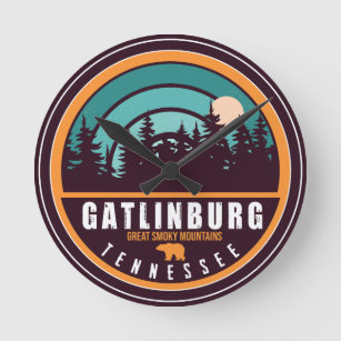 Gatlinburg Tennessee Bear Smoky Mountains Rund Klocka