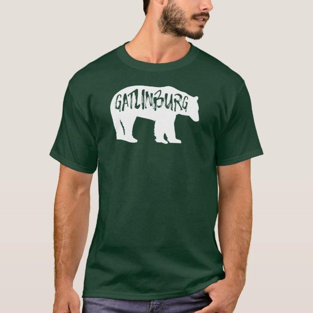 Gatlinburg Tennessee Bear T Shirt (Framsida)