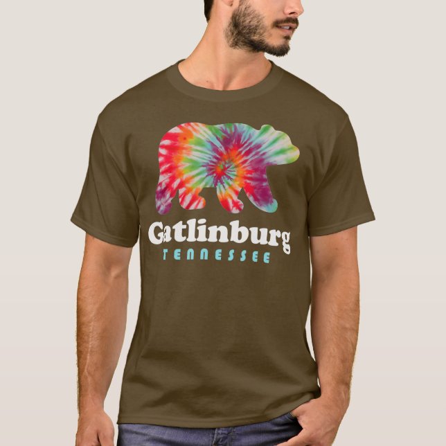 Gatlinburg Tennessee Bear Underbar Smoky Mountains T Shirt (Framsida)