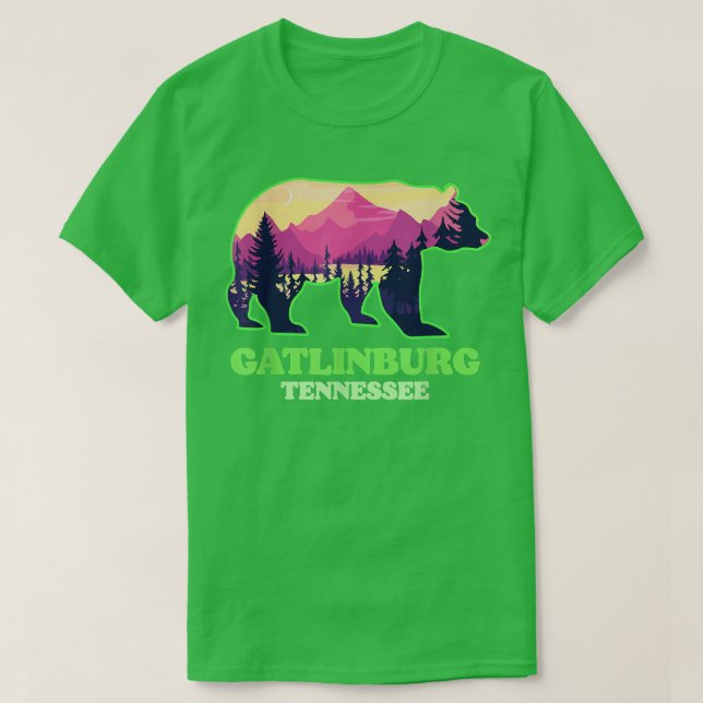 Gatlinburg Tennessee Bear Underbar Smoky Mountains T Shirt (Design framsida)