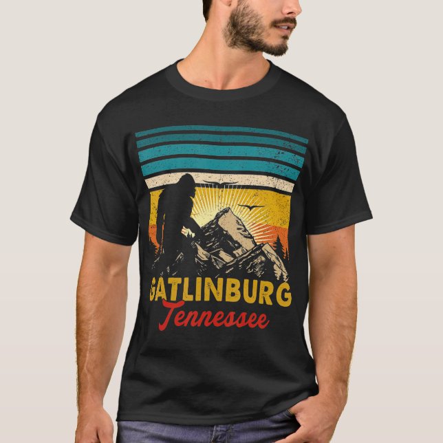 Gatlinburg Tennessee Bigfoot nationalpark T Shirt (Framsida)