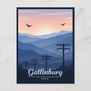 Gatlinburg Tennessee Great Smoky Mountains soluppg Vykort