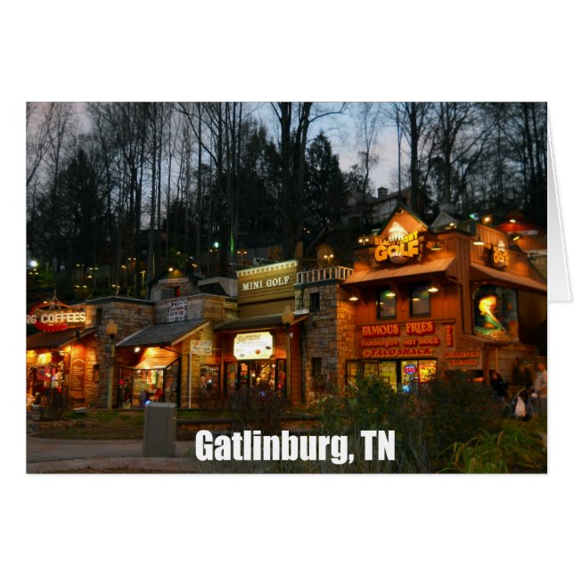 Gatlinburg, Tennessee Hälsningskort (Framsidan Horizontal)