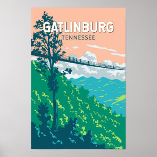 Gatlinburg Tennessee Illustration Resa Konst Poster