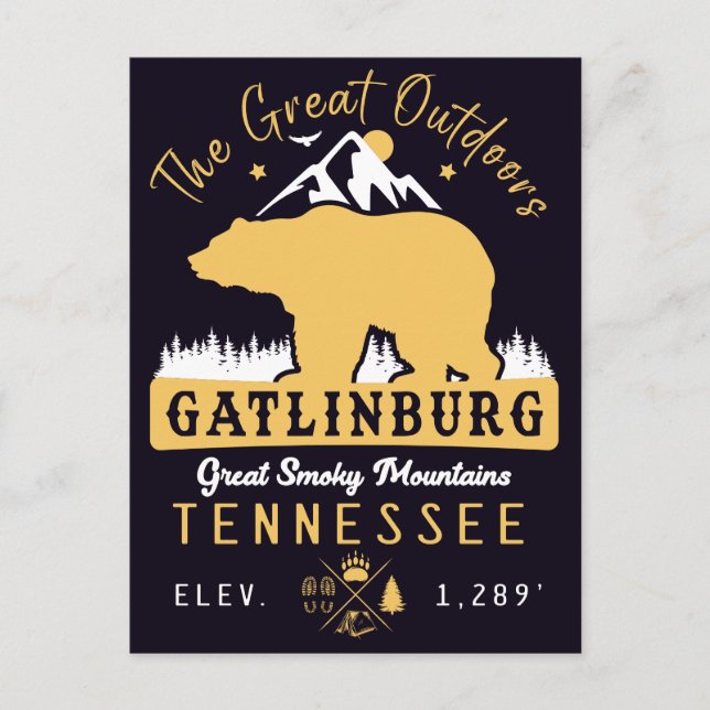 Gatlinburg Tennessee Mountain Souvenirs Vykort (Framsida)