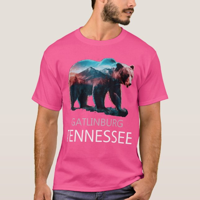 Gatlinburg Tennessee Mountas Bear Usa Hiking Sou T Shirt (Framsida)