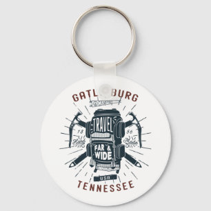Gatlinburg Tennessee ryggsäck Redear Retro Travel Nyckelring