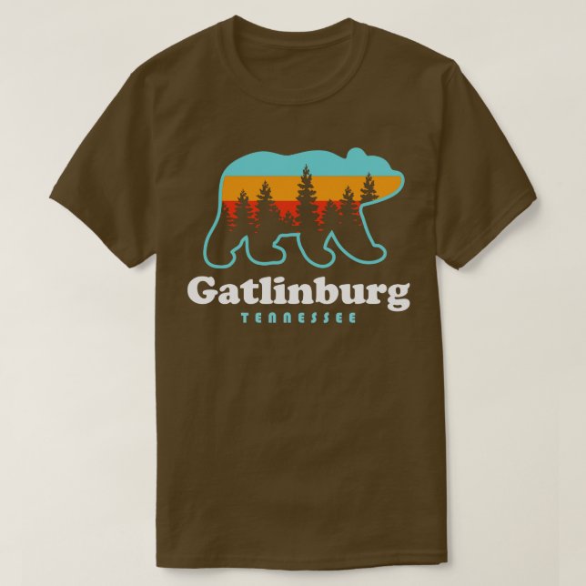 Gatlinburg Tennessee Smoky Mountains Bear T Shirt (Design framsida)