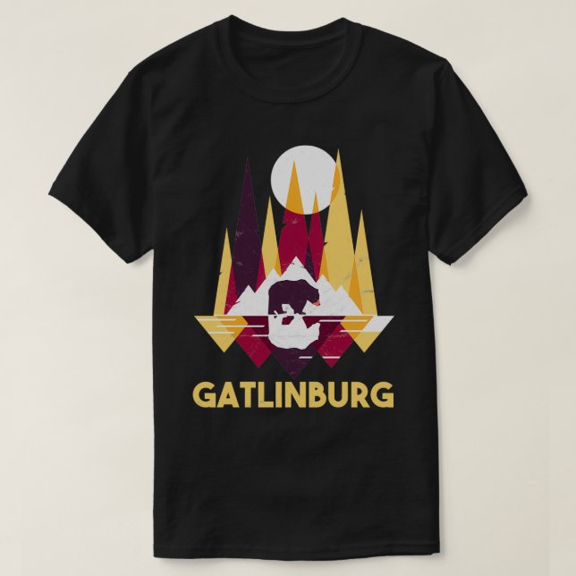 Gatlinburg Tennessee TN Underbar Smoky MOuntains B T Shirt (Design framsida)