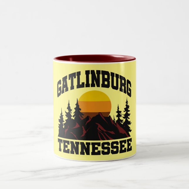 Gatlinburg,Tennessee Två-Tonad Mugg (Center)