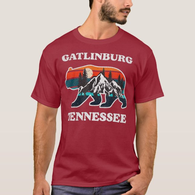 Gatlinburg Tennessee Underbar Röky Mountain Bear T Shirt (Framsida)