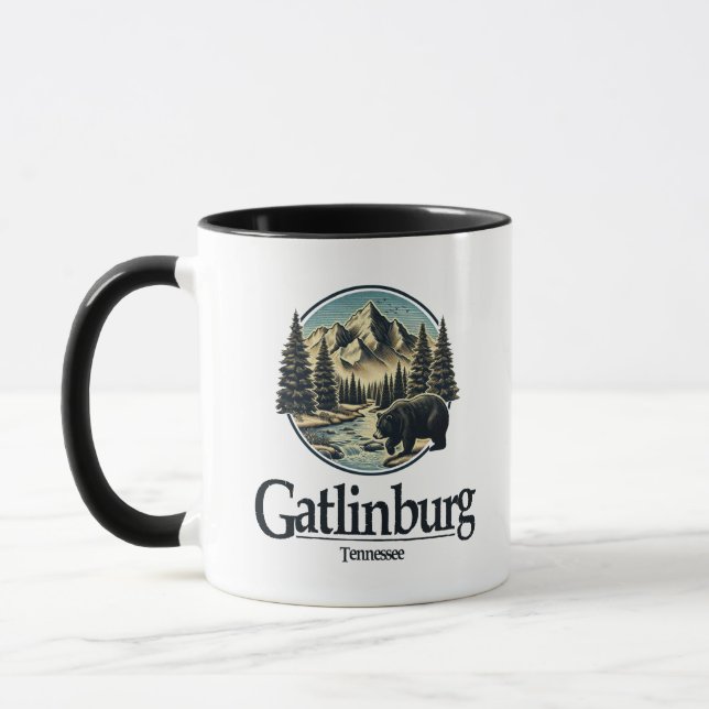 Gatlinburg Tennessee Underbara rökiga berg Mugg (Vänster)