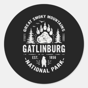 Gatlinburg Tennessee Underbara rökiga berg Runt Klistermärke