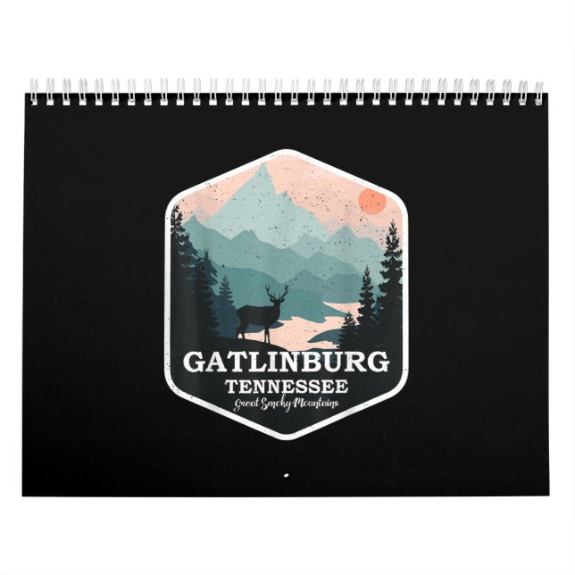 Gatlinburg Tennessee Underbara rökiga bergarter Kalender (Omslag)