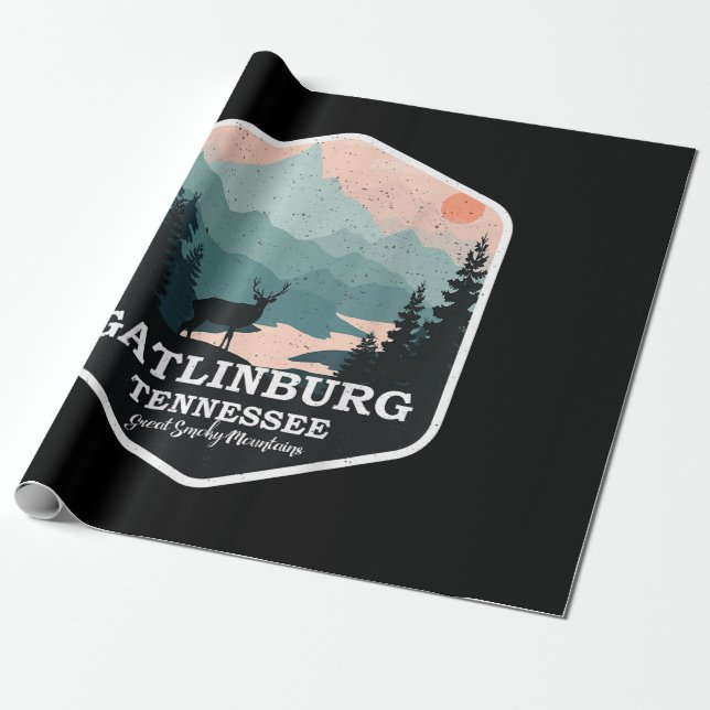 Gatlinburg Tennessee Underbara rökiga bergarter Presentpapper (Utrullad)