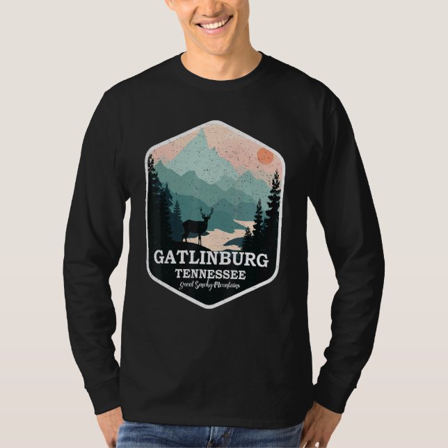 Gatlinburg Tennessee Underbara rökiga bergarter T Shirt (Framsida)