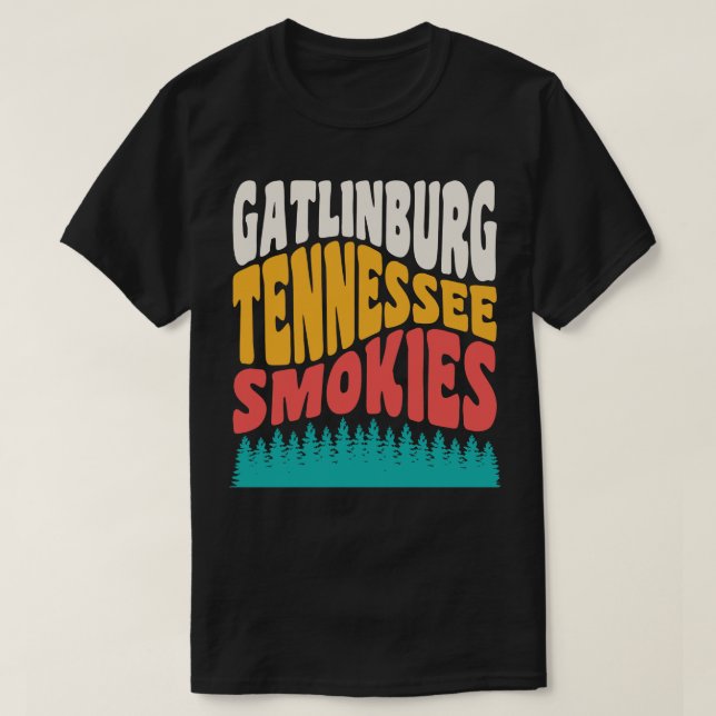 Gatlinburg Tennessee Underbara rökiga bergarter T Shirt (Design framsida)