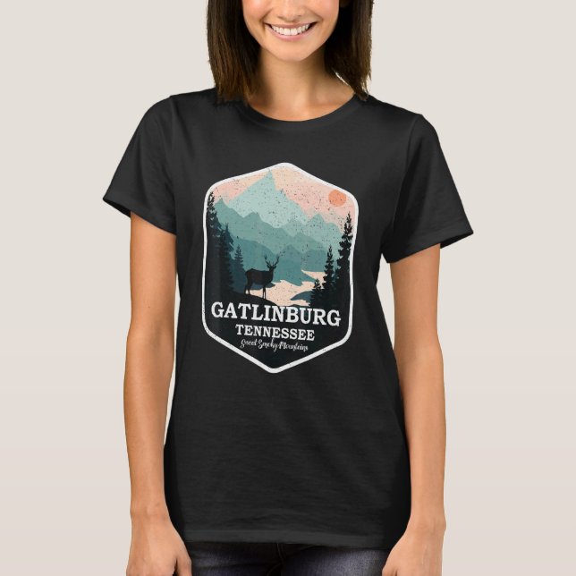 Gatlinburg Tennessee Underbara rökiga bergarter T Shirt (Framsida)