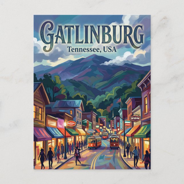 Gatlinburg, Tennessee USA Vykort (Framsida)