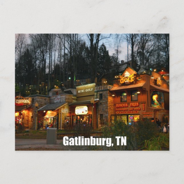 Gatlinburg, Tennessee Vykort (Framsida)