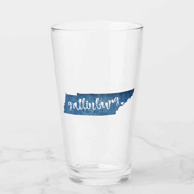 Gatlinburg Tennessee Wood Grain Glaskopp (Framsida)