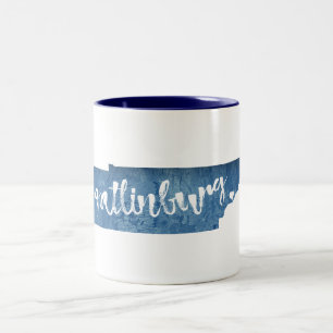 Gatlinburg Tennessee Wood Grain Två-Tonad Mugg