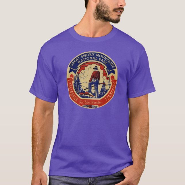 Gatlinburg Underbar Smoky Mountains nationalpark V T Shirt (Framsida)