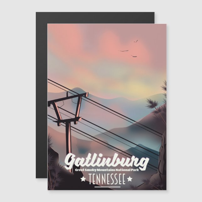 Gatlinburg Underbar Smoky Mountains Tennessee (Fram/baksida)